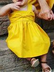 Baby Girl Yellow Big Bow Dress