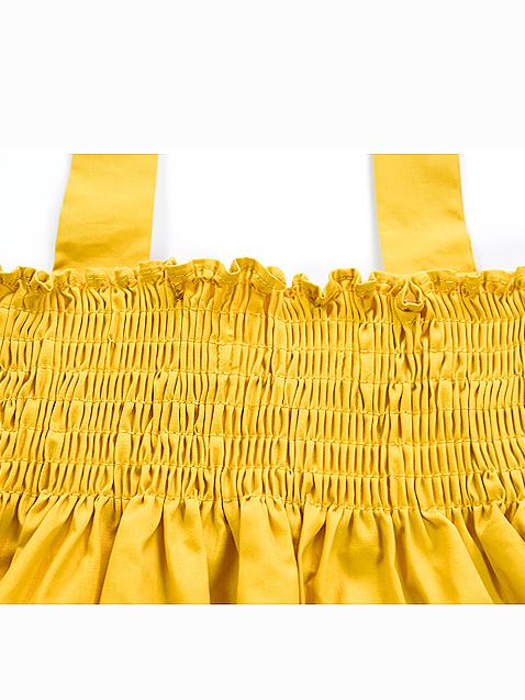 Baby Girl Yellow Big Bow Dress