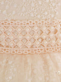 Baby Girl Beaded Birthday Mesh Frock