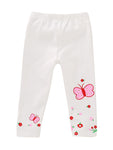 Toddler Girls Butterfly White Leggings