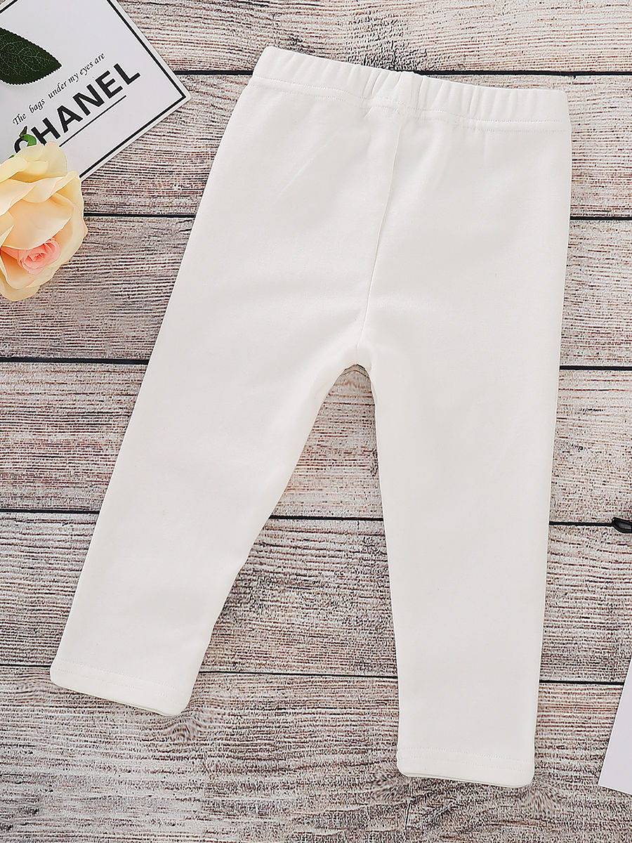 Toddler Girls Butterfly White Leggings