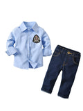 Little Boys Shirt & Jeans Set