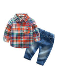 Baby Boy Checked Shirt Set