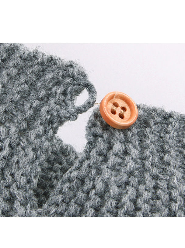 Infant Solid Color Knitted Sweater