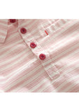 Boys Cotton Striped Shirt With Shorts