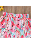 Little Girl Watermelon Print Short Pants