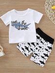 Baby Boy Shark Print Set