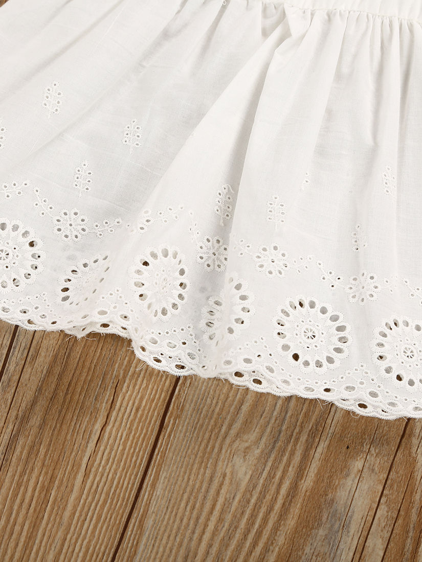 Baby Girl White Dress with Shorts Set