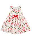 Baby Girl Rose Print Sleeveless Dress