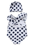 Baby Girl Bathing Suit with Swimming Cap