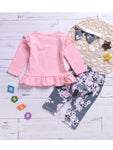 Baby Girl Long Sleeve Pink Tunic with Headband