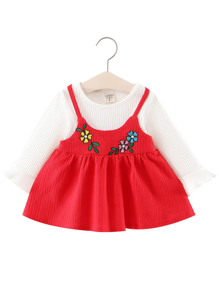 Baby Girl Princess Flower Flare Sleeve Dress