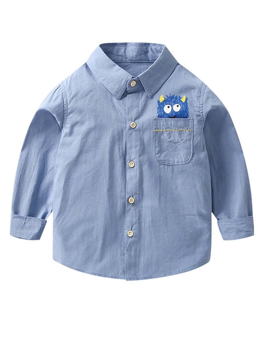 Toddler Big Boys Long-sleeved Shirt