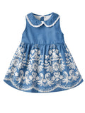 Toddler Baby Girl Denim Dress with Sweater