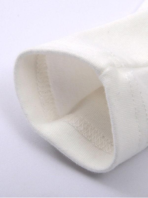 Baby Girl Collar White Pullover T-shirt
