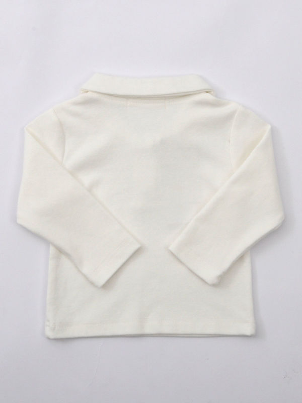 Baby Girl Collar White Pullover T-shirt