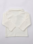 Baby Girl Collar White Pullover T-shirt