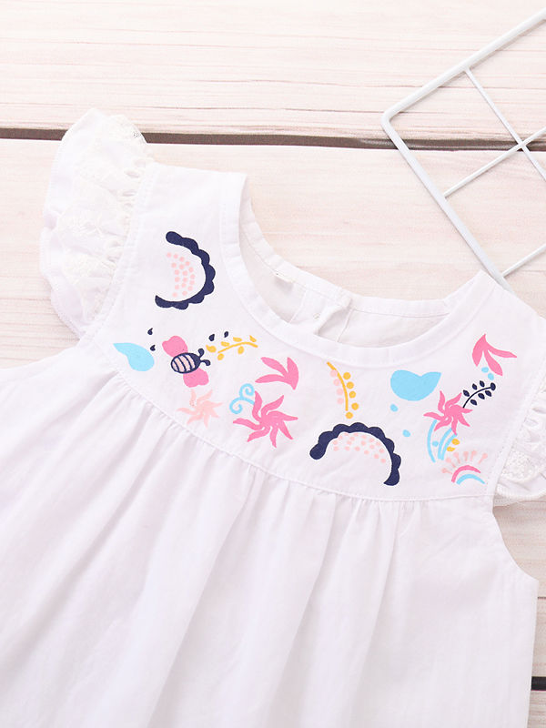 Baby Girl White Top with Shorts