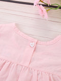 Little Baby Girl Pink Flower Tunic with Blue Shorts