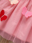 Baby Little Girl Butterfly T-shirt Matching Mesh 3D Butterfly Skirt