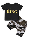 Baby Little Boys Black T-shirt with Pants
