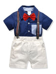 Boys Party Matching Bow with Shorts Set