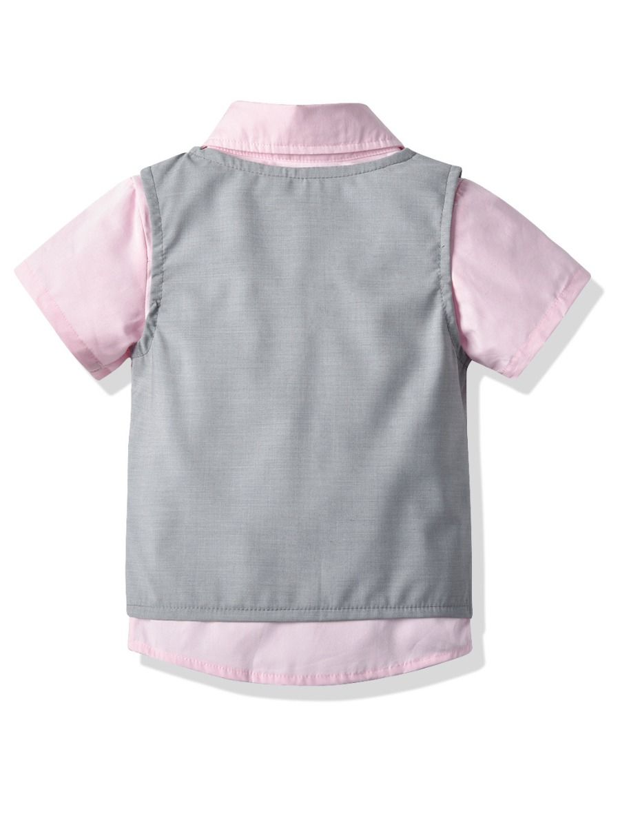 Baby Little Boys Pink Suit