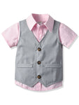 Baby Little Boys Pink Suit