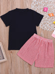 Baby Little Boys Black T-Shirt Set