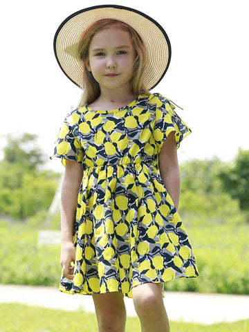 Baby Toddler Girl Lemon Pattern Dress