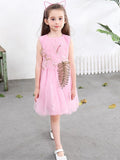 Toddler Girl Sleeveless Mesh Dress