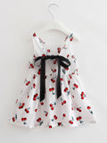 Toddler Girl Cherry Print Sleeveless Dress	