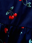 Toddler Girl Cherry Print Sleeveless Dress