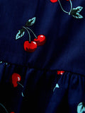 Toddler Girl Cherry Print Sleeveless Dress
