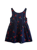 Toddler Girl Cherry Print Sleeveless Dress	