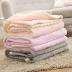 Comfortable Warm Soft Solid Coral Fleece Throw/Blanket for Toddlers