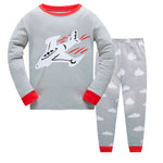 100% Cotton Kids Pajama Set 2 Pack- Red & Gray