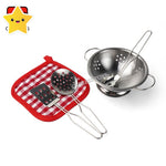 Pretend Play Steel Kitchen Set Girls Toys - Cooking Pot, Pan	