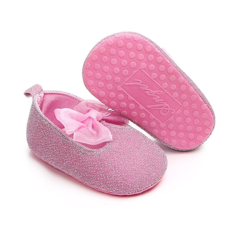 Baby Girl Cotton Fabric PreWalker PartyWear Shoes
