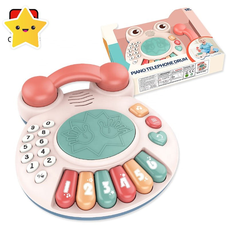 2-In-1 Musical Piano Telephone DRUM Set