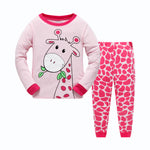 100% Cotton Kids Pajama Set 2 Pack- Red & Gray