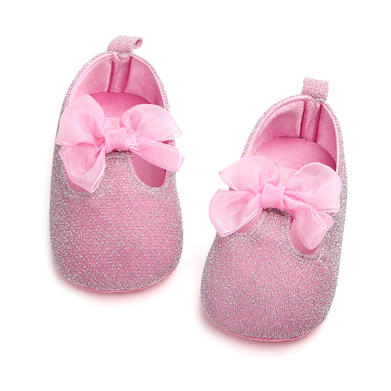 Baby Girl Cotton Fabric PreWalker PartyWear Shoes