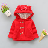 Infants & Toddler Girls Hooded Woolen Coat