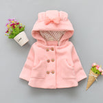 Infants & Toddler Girls Hooded Woolen Coat