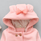 Infants & Toddler Girls Hooded Woolen Coat