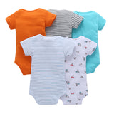 FirstYawn Eco-Friendly 5-pack baby bodysuits - Colorful Pattern