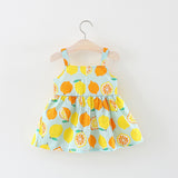 Infant & Toddler Girls Holiday Summer Lemon Cotton Cool Dress	