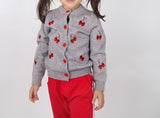 Little Girls Cherry Pattern Cardigan