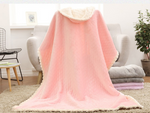 Soft Solid Coral Fleece Throw/Blanket for Toddlers