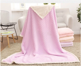 Soft Solid Coral Fleece Throw/Blanket for Toddlers
